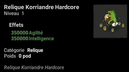 Relique Korriandre Hardcore P95