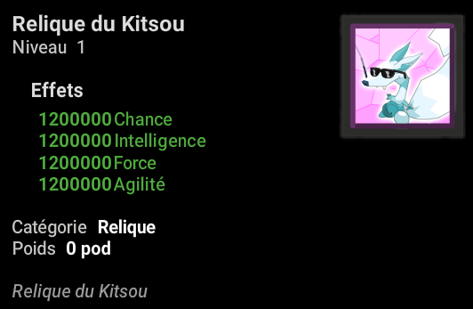 Relique du Kitsou P175 Bonus